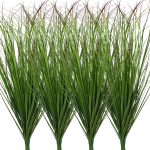 12Pcs Artificial Grass Plants, Faux Shrubs Wheat Grass, Artificial Tall Grass Fake Plants for Outdoor Decor,Artificial Greenery Stems Weed for Room Indoor Home Decor（Green Red Tail） - Image 2