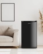 Upstreman 3.2 Cu.Ft Mini Fridge with Freezer, Single Door Mini Fridge, Dorm Fridge, Adjustable Thermostat, Mini Refrigerator for Bedroom, Office, Dorm, Black-BR321 - Image 3