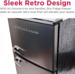 Frigidaire, 2 Door Apartment Size Refrigerator/Freezer Combo, 7.5 cu ft, Platinum Series, Stainless, 23" D x 21.5" W x 55.5" H - Image 4