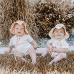 Konssy 2 Pack Muslin Baby Sun Hat UPF 50+ Sun Protection Baby Bucket Hat Summer Beach Hats with Wide Brim for Boys & Girls - Image 3