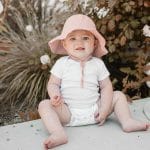 Konssy 2 Pack Muslin Baby Sun Hat UPF 50+ Sun Protection Baby Bucket Hat Summer Beach Hats with Wide Brim for Boys & Girls - Image 4