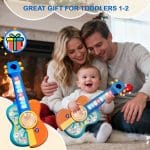 Toddlers Guitar Musical Toys for 1-2 Year Old Boy/Girl, Multiple Modes with Piano Keys, Animal Sounds, Musical, Baby Toys 12-18-24 Months, Gifts for One Year Old Boys/Girl - Image 3
