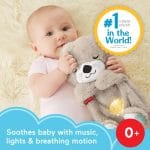 Fisher-Price Baby Toy Soothe 'n Snuggle Otter Portable Plush Sound Machine with Music Lights & Breathing Motion for Newborns 0+ Months - Image 3