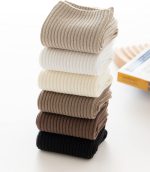 ACCFOD Womens Cute Crew Socks Casual Athletic Aesthetic Socks Neutral Cotton Socks for Women Granola Girls Clothes - Image 3