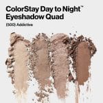 Revlon ColorStay Day to Night Eyeshadow Quad, Longwear Shadow Palette with Transitional Shades and Buttery Soft Feel, Crease & Smudge Proof, 500 Addictive, 0.16 oz - Image 3