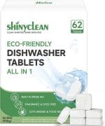 Dishwasher Detergent Tablets with Built-in Rinse Aid | All-in-1 Plant-Based Pods | Fragrance & Dye Free | Natural & Phosphate-Free | Biodegradable & No Unwrapping Needed | 62 Count - Image 3
