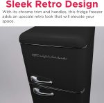 Frigidaire EFR756, 2 Door Apartment Size RETRO Refrigerator with Top Freezer, Chrome Handles, 7.5 cu ft - Image 3