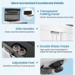 Nictemaw Portable Washing Machine, 20Lbs Capacity Portable Washer with Drain Pump, 4 Wash Programs 4 Water Levels 3 Water Temperatures, 2.8 Cu.ft Compact Washer Machine for Apartment, Dorm, Rvs - Image 4