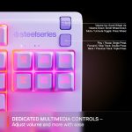 SteelSeries Apex 3 TKL Lavender RGB Gaming Keyboard — Tenkeyless Compact Form Factor — 8-Zone RGB Illumination — Water and Dust Resistant — Whisper-Quiet Gaming Switch - Image 3