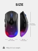 Lenovo Legion M410 Wireless RGB Gaming Mouse – 6 Button Palm Grip Mouse with 16,000 DPI, 53 Hour Rechargeable Battery, 2-Zone RGB Lighting, NVIDIA Reflex Compatible - Image 3