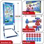YEEBAY Shooting Game Toy for Age 6, 7, 8,9,10+ Years Old Kids, Boys - 2pk Air Guns & Shooting Target & 24 Foam Balls - Ideal Gift - Compatible with Toy Guns - Image 3