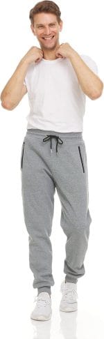 PURE CHAMP Mens 3 Pack Fleece Active Athletic Workout Jogger Sweatpants for Men with Zipper Pocket and Drawstring Size S-3XL - Image 3