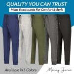 Sweatpants for Men 3 Pack Joggers - Men's Athletic Sweatpants Pockets & Zipper Active Workout Pants - Image 4