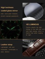 OLEVS Mens Watches, Casual Leather Watches for Men Easy to Read Quartz Number Watch with Date Waterproof Blue/Black/Silver Face Men's Wrist Watches… - Image 4