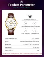 OLEVS Mens Watches, Casual Leather Watches for Men Easy to Read Quartz Number Watch with Date Waterproof Blue/Black/Silver Face Men's Wrist Watches… - Image 5