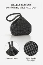 BABEYOND Women's Beaded Clutch Evening Bags Vintage Elegant Triangle Purse for 1920s Party Prom Wedding - Image 3