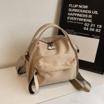 Women's Elegant Solid Color Shoulder Bag Fashionable Zipper Crossbody Bags Soft Top Handle Handbag Purse - Image 3