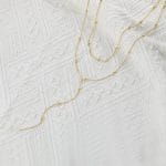 Foxgirl Lariat Gold Necklace for Women, Dainty Long Necklace 14k Gold Plated/Silver Y-Shaped Pendant Necklace Trendy Layered Cz Beaded Chain Drop Necklaces Simple Gold Jewelry For Women Gift - Image 3