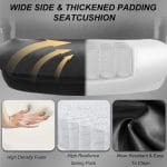 Big and Tall Office Chair, 650lbs Capacity Wide Office Chair for Heavy People, Ergonomic High Back Office Chair with Upgraded Quiet Rubber Wheel, 5D Flip Arms - Image 3