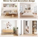 4 Pack Wall Mirror Full Length, 12 x 12 Inch Acrylic Mirror Tiles, Shatterproof Flexible Plastic Mirror Sheets for Bedroom Home Gym Door - Image 4