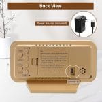 Peakeep Slim Digital Mirror Aesthetic Alarm Clock for Bedrooms Desk Decor - Plug in Electric Big LED Modern Small Clock for Office Living Room, Battery Backup, 6 Dimmers (Gold) - Image 4