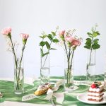 Glass Cylinder Bud Vases for Centerpieces, Set of 12 Clear Small vases,Handmade Slim Flower Vases Wedding Table Decor for Single Rose vases Bulk, Home Aesthetic Desk Decor, Party Decorations,7.5" - Image 3