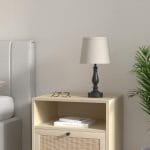 Lamps for Bedroom Set of 2,Touch Bedside Table Lamp with USB C+A Ports,3 Way Dimmable Nightstand Lamps with Round Fabric Linen Lampshade for Living Room Reading Bed Side End Table,Bulbs Included - Image 3