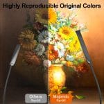 Desk Lamp with Remote, 3 Color & 5 Brightness & 77LED Dimmable Reading Lamp, 15.7'' Flexible Gooseneck Clamp Lamp, Eye-Caring Clip on Light with Adapter for Reading Study Workbench Drafting - Image 4