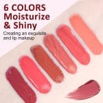 Dmsky Hydrating Glossy Lip Stain 6 Pack, Long-Lasting Lip Gloss Bulk Set, Lightweight Lip Tint with 6 Colors, Lip Gloss for Women and Girls Makeup - Image 3
