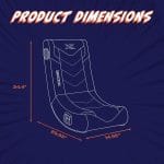 X Rocker Video Gaming Floor Rocker Chair, Built-in Audio, Back to School, Foldable, for Gamers, Bedroom, or Game Room for Boys, Girls, Teens 5-17 - Image 4