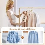 Portable Steam Iron for Clothes for Travel & Home, Handheld Garment Steamer & Iron 2 in 1 Wrinkle Remover, Travel Size with 4 Modes, LCD, Ceramic Soleplate,218mL,15-Second Heat, 110V-120V - Image 4