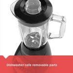 BLACK+DECKER Countertop Blender with 6-Cup Glass Jar, 10-Speed Settings, Black, BL2010BG - Image 4