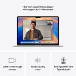 Apple 2025 MacBook Air 13-inch Laptop with M4 chip: Built for Apple Intelligence, 13.6-inch Liquid Retina Display, 16GB Unified Memory, 256GB SSD Storage, 12MP Center Stage Camera, Touch ID; Silver - Image 5