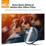 K&F CONCEPT 82mm Bilateral Blur Ghost Motion Filter Super Speed Effects for Camera Lens Clear Optical Glass with Cleaning Cloth - Image 3