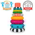 Sassy Stacks of Circles Stacking Ring STEM Learning Toy, Age 6+ Months, Multi, 9 Piece Set - Image 3