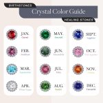 Hidepoo Initial Birthstone Necklace for Girl Women - 14K Gold Plated Disc Letter Necklace Personalized Gifts Jewelry Birthstone Initial Necklaces Birthday Gift for Female Teens Mom - Image 6