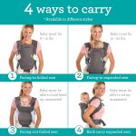Infantino Flip 4-in-1 Convertible Baby Carrier, Adjustable, Ergonomic Babywearing, Registry Essential, Baby Carrier for Newborn to Toddler, Gray - Image 3