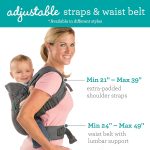 Infantino Flip 4-in-1 Convertible Baby Carrier, Adjustable, Ergonomic Babywearing, Registry Essential, Baby Carrier for Newborn to Toddler, Gray - Image 4
