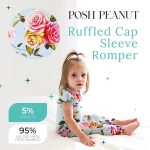 Posh Peanut Baby Girl Pajamas – Ruffled Cap Sleeve Romper PJs – Soft Viscose from Bamboo One-Piece for Babies & Toddlers - Image 3
