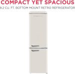 Frigidaire RETRO 9.2 Cubic Foot Fridge with Bottom Mount Freezer, 9.2 cu. ft, VANILLA - Image 3