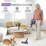 Cordless Vacuum Cleaner, 50KPA/70Mins Vacuum Cleaners for Home with Auto Dust Detection/LED Touch Display, Stick Vacuum Cordless Rechargeable, Pet Vacuum for Pet Hair,Hardwood Floor,Carpet - Image 4