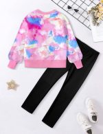 Girls Clothes, Girls Outfits Tie Dye Sweatshirt Tops and Leggings Sweatpants 2 Piece Fall Winter Clothes Set 6-16T - Image 6