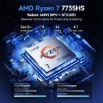 NIMO 15.6" IPS FHD Gaming-Laptop, AMD 8 Cores Ryzen 7 7735HS 32GB DDR5 RAM 1TB SSD (Beats i7-12650H, Up to 4.75GHz) Computer with Radeon 680M 100W Type-C Backlit Keyboard Fingerprint Unlock, Blue - Image 3