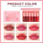 Eakroo 6 Colors Peach Lip Stain Set, Korean Lip Gloss Mini Liquid Lip Tint, Lipstick for Women, Liquid Blush, Lip Plumper, Lip Stain Long Lasting Waterproof, High Pigment, Vivid Color, Cute Stuff - Image 4
