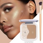 ELLESY Highlighter Contour Powder Makeup Kit，Face Shimmer Highlighter and Matte Finish Contour Bronzer，Lightweight, Easy to apply -C02 - Image 3