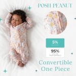 Posh Peanut Convertible Baby Sleepers - Girls Footless Baby Pajamas with 2 Way Zipper for Easy Diaper Changes - Image 3