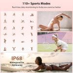 Smart Watch for Women, 2025 New Smartwatch (Answer/Make Call) for iPhone/Android, 1.85" HD Dynamic Dial Fitness Tracker with 110+ Sport Modes, Sleep/Health Monitor, IP68 Waterproof, with 2 Bands - Image 5