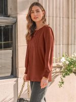 AUTOMET Long Sleeve Shirts Womens Pleated Business Casual Blouses with Smocked Cuffs - Image 4