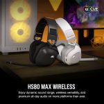 Corsair HS80 MAX Wireless Multiplatform Gaming Headset with Bluetooth – Dolby Atmos – Broadcast Quality Microphone – iCUE Compatible – PC, Mac, PS5, PS4, Mobile – Steel Gray - Image 3