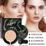 Air Cushion CC Cream Mushroom Head Foundation, Moisturizing BB Cream Makeup Long Lasting Matte Concealer (Natural) - Image 3